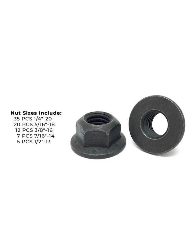 Grade 8 Hex Top Locking Flange Nuts Phos & Oil - 80 PCS