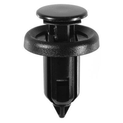 10mmx16mm Black Nylon Push-Type Retainer with Drive Pin, 20mm Head