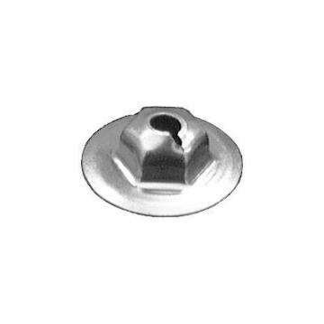 #12-24 Stamped Hex Washer Locknut, 3/8" Wrench, 3/4" Washer, Zinc