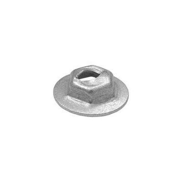 1/8" Stud Hex Washer Thread Cutting Nut, 5/16" Wrench, 17/32" Washer, Zinc