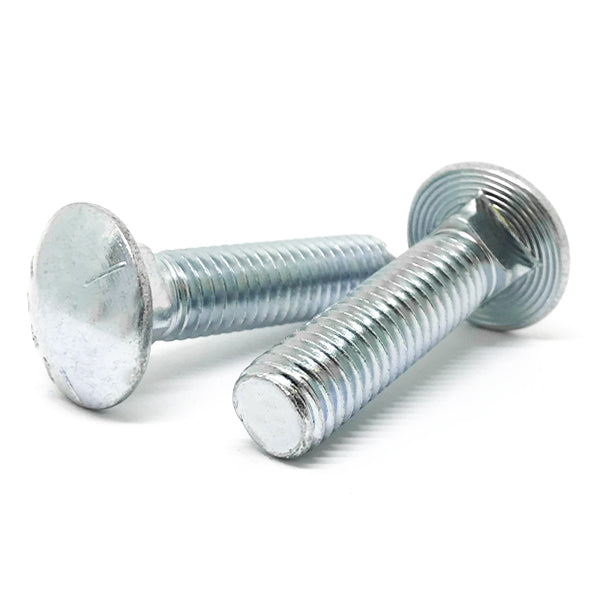 1/4-20x4" Grade 5 Round Head Square Neck Carriage Bolts Zinc