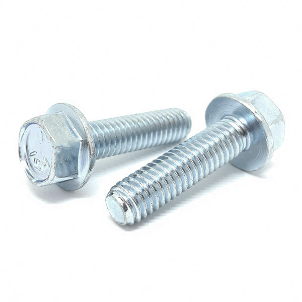 1/4-20x7/8" Grade 5 Hex Flange Bolts Zinc Clear