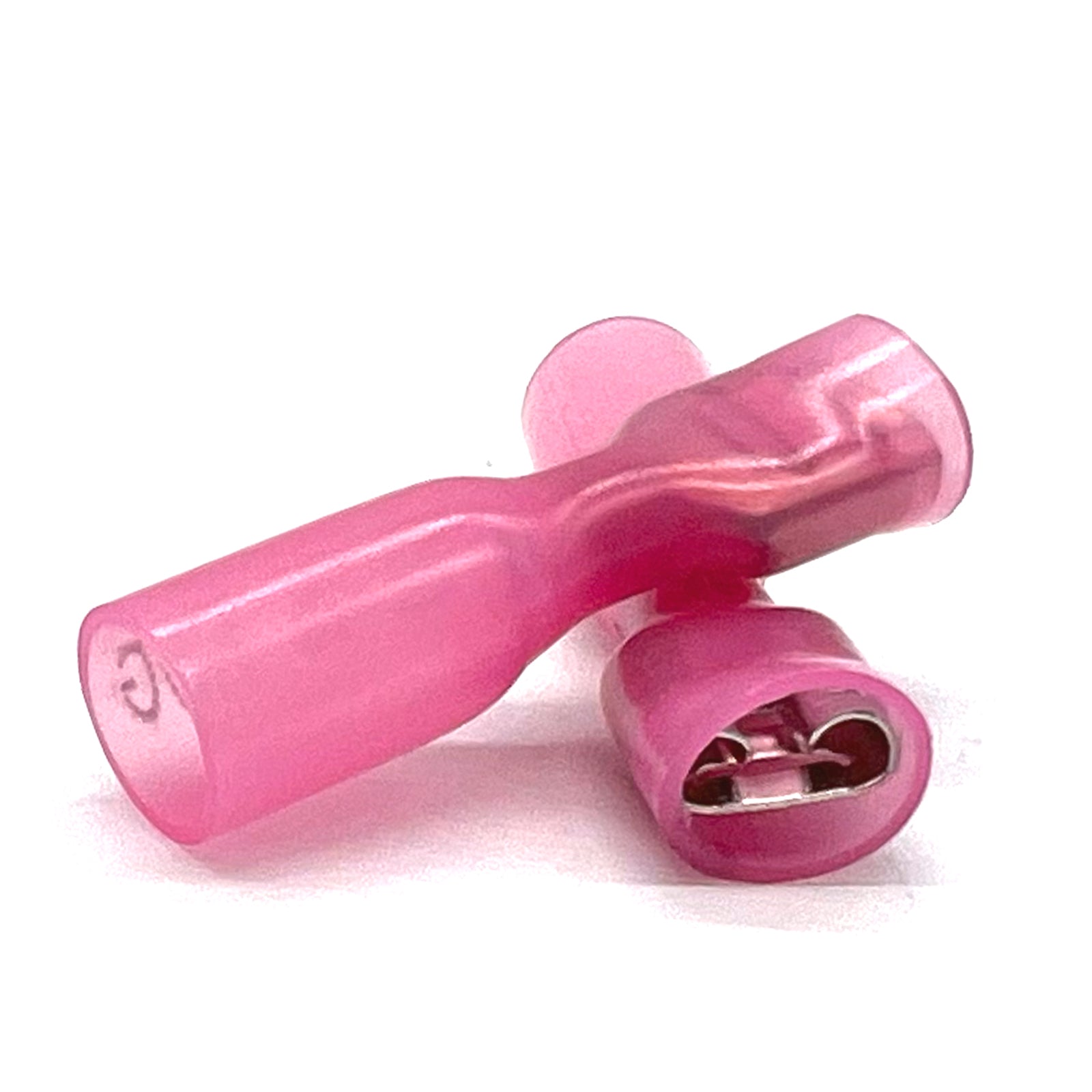 Red Heat Shrink Female Spade Connectors, AWG 22-16