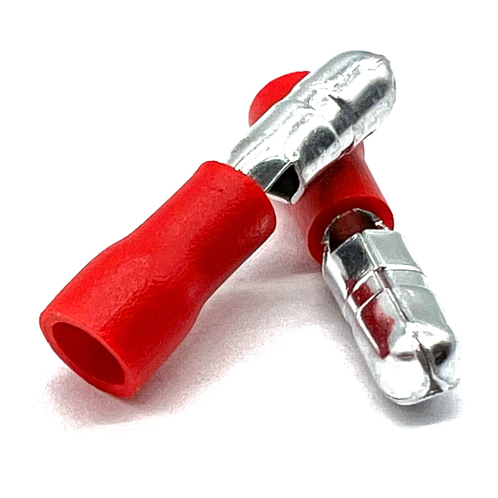 Red PVC/Vinyl Male Bullet Crimp Connector, AWG 22-18