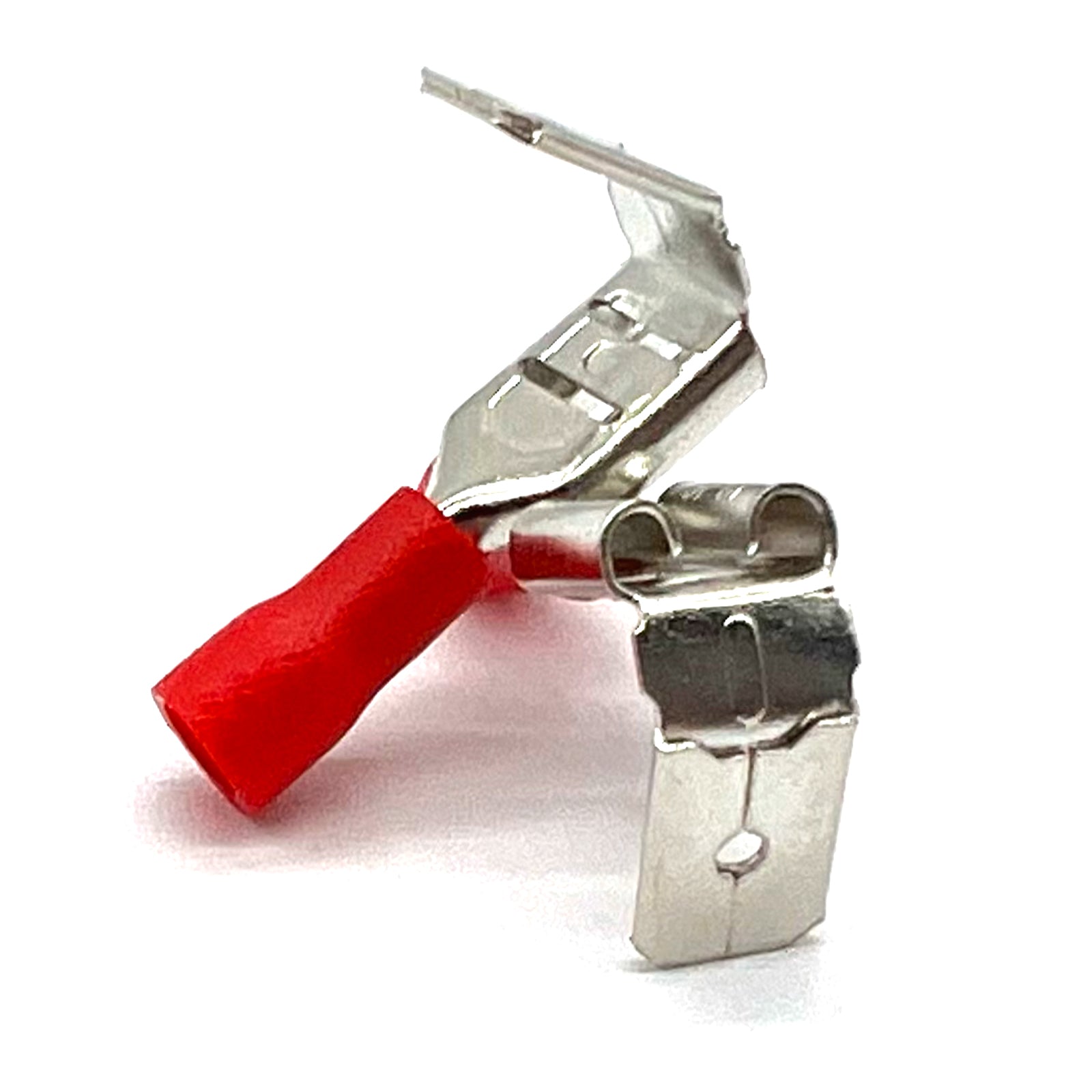 Red PVC/Vinyl Piggy Back Crimp Connector, AWG 22-16