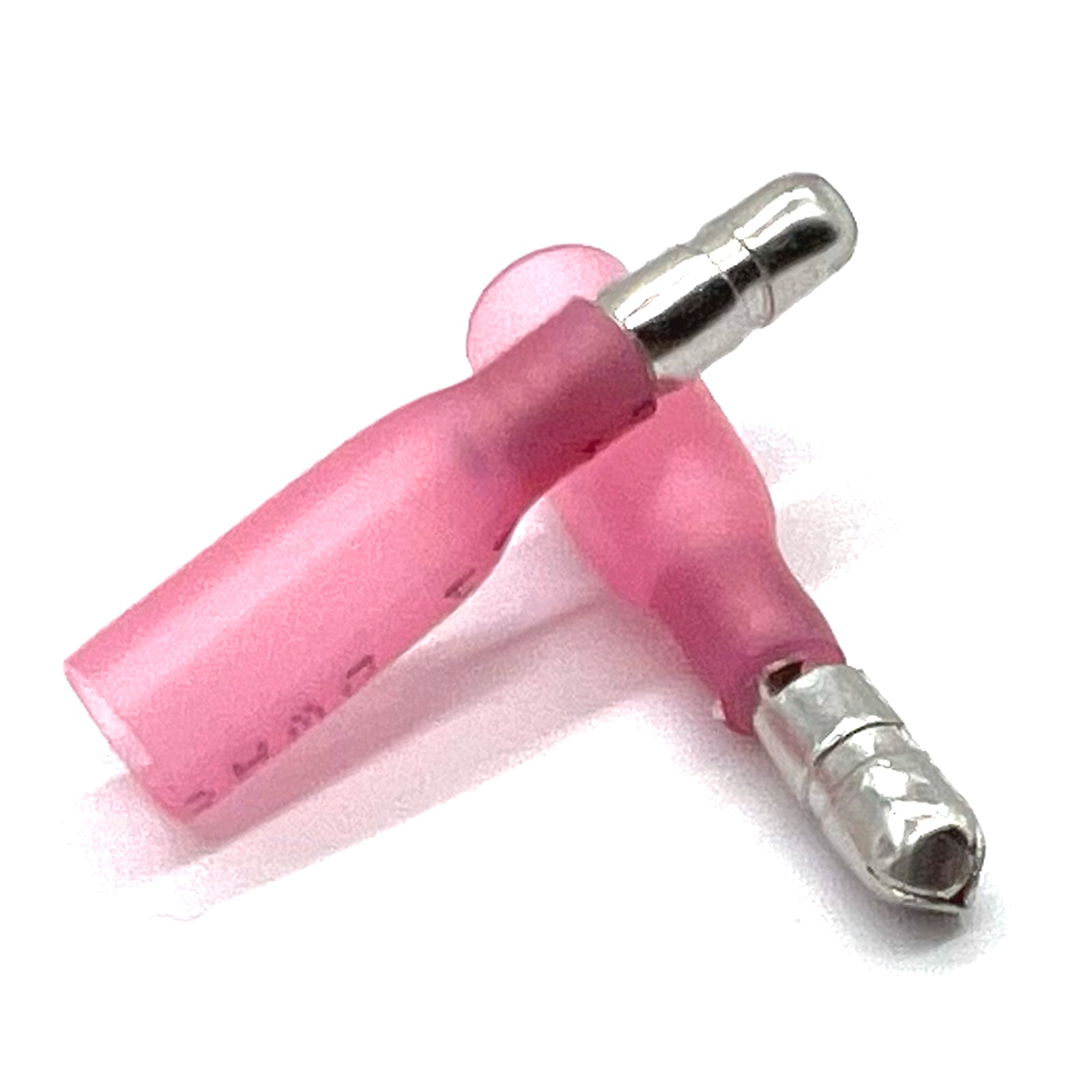 Red Heat Shrink Marine Grade Male Bullet Connectors, AWG 22-18
