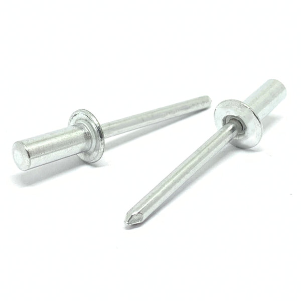 1/8" Dia 1/16" - 1/8" (42) Grip - Closed End Dome Head Blind Rivets Aluminum/Aluminum Mandrel