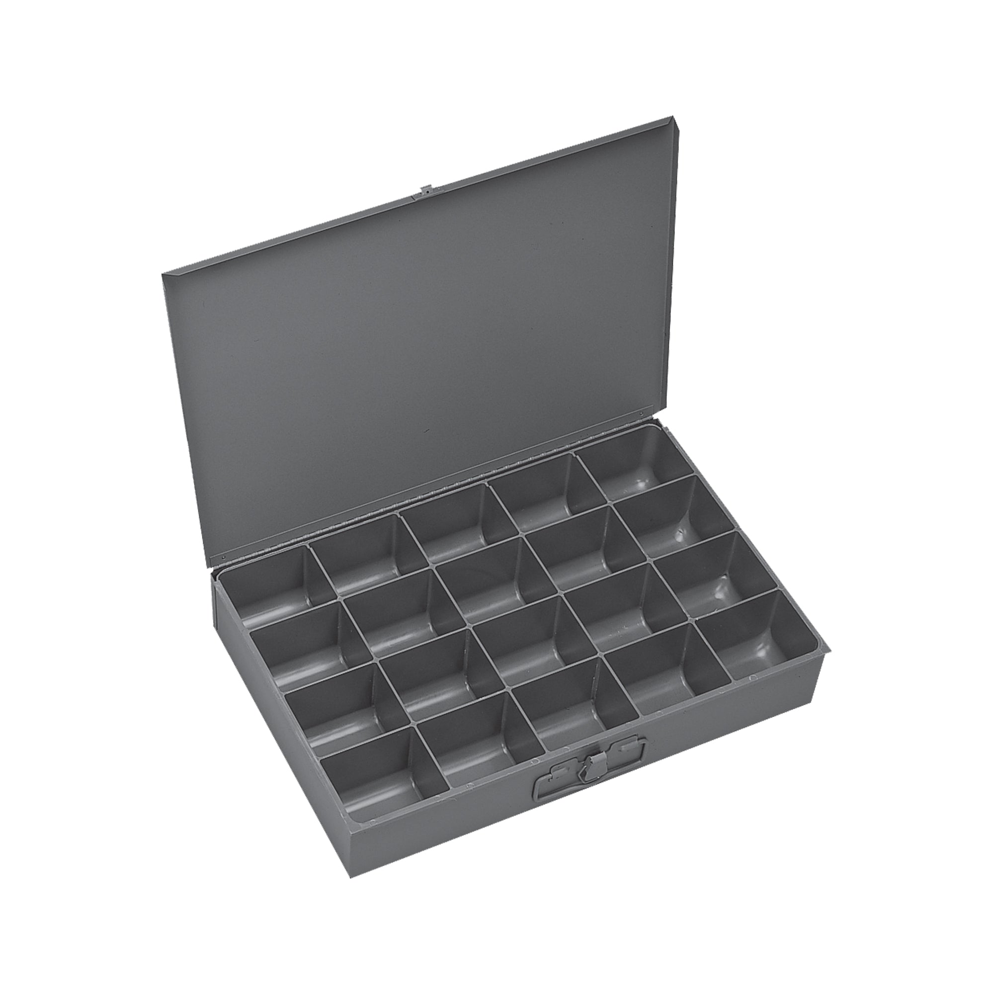 20 Hole Large Metal Locking Drawer Compartment Box