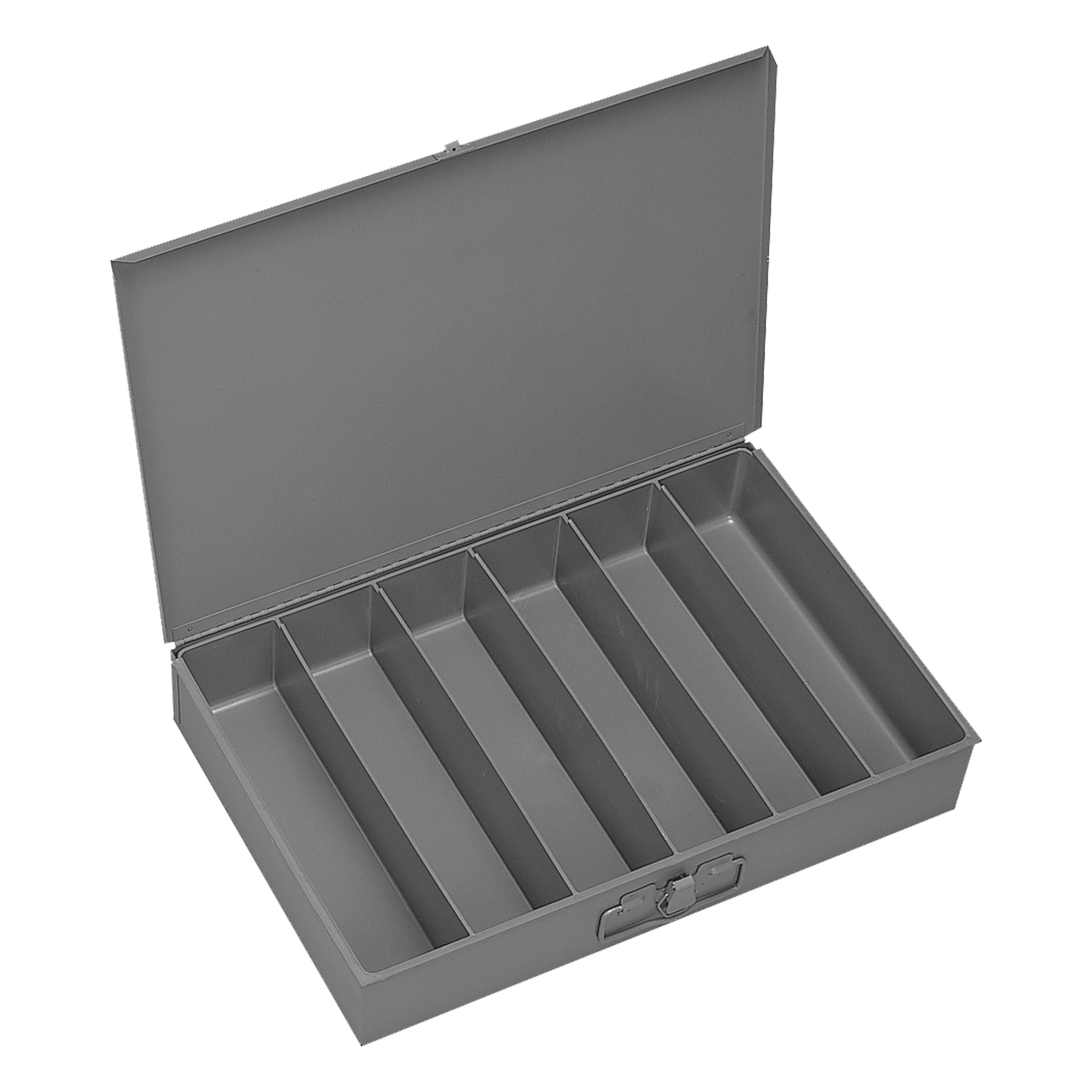 6 Vertical Hole Large Metal Locking Drawer Compartment Box