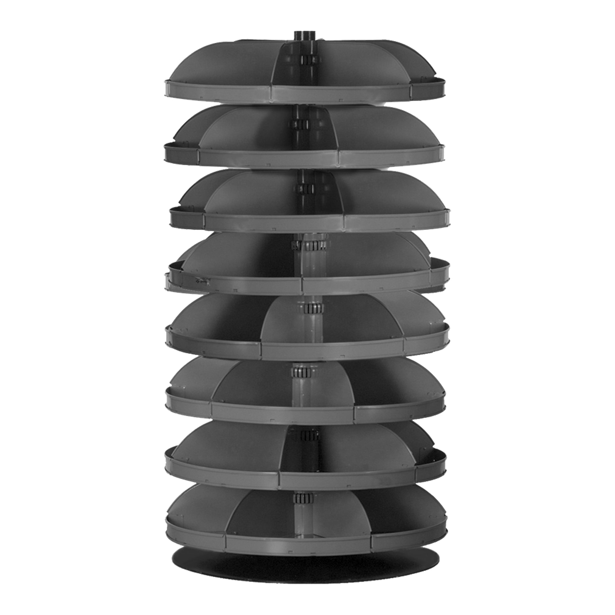 28" Metal Revolving Rotabin with 8 Shelves