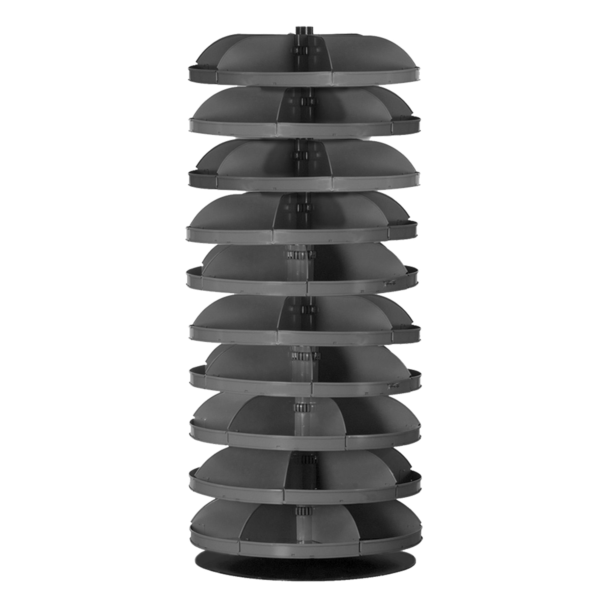 28" Metal Revolving Rotabin with 10 Shelves