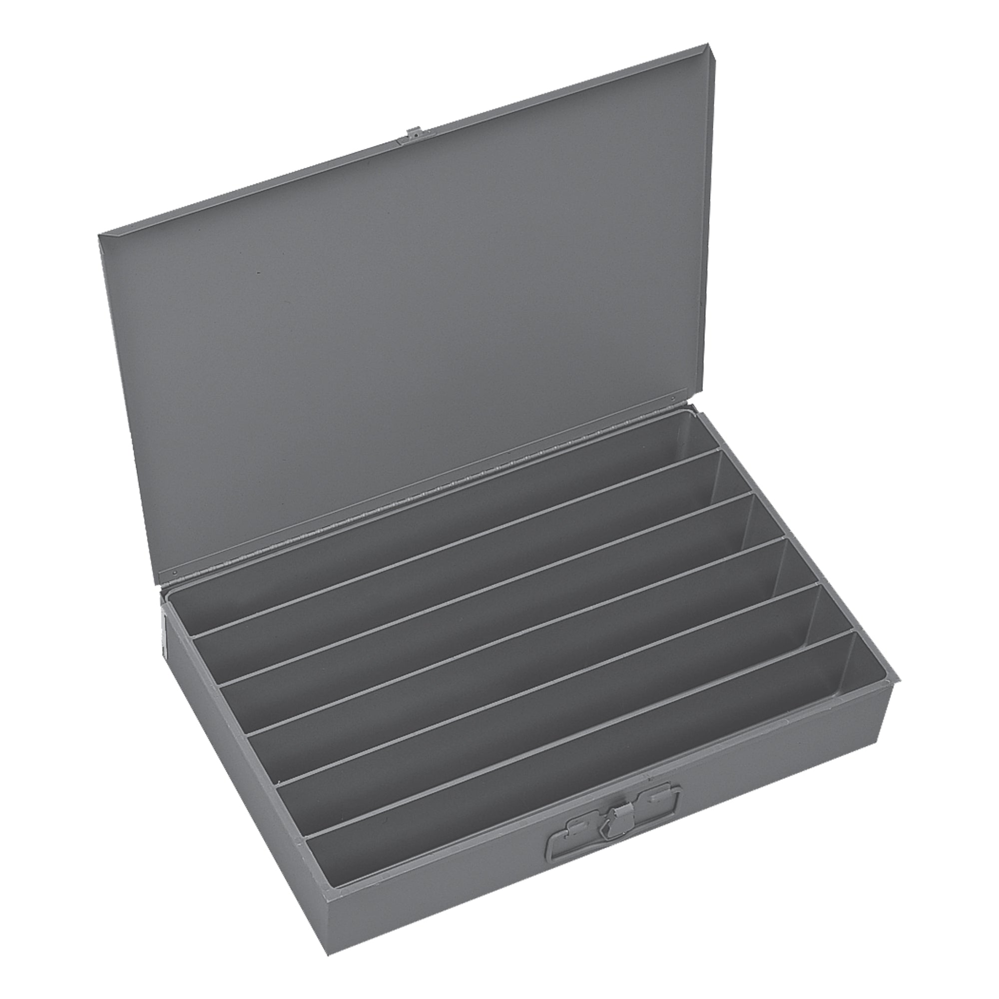 6 Horizontal Hole Large Metal Locking Drawer Compartment Box