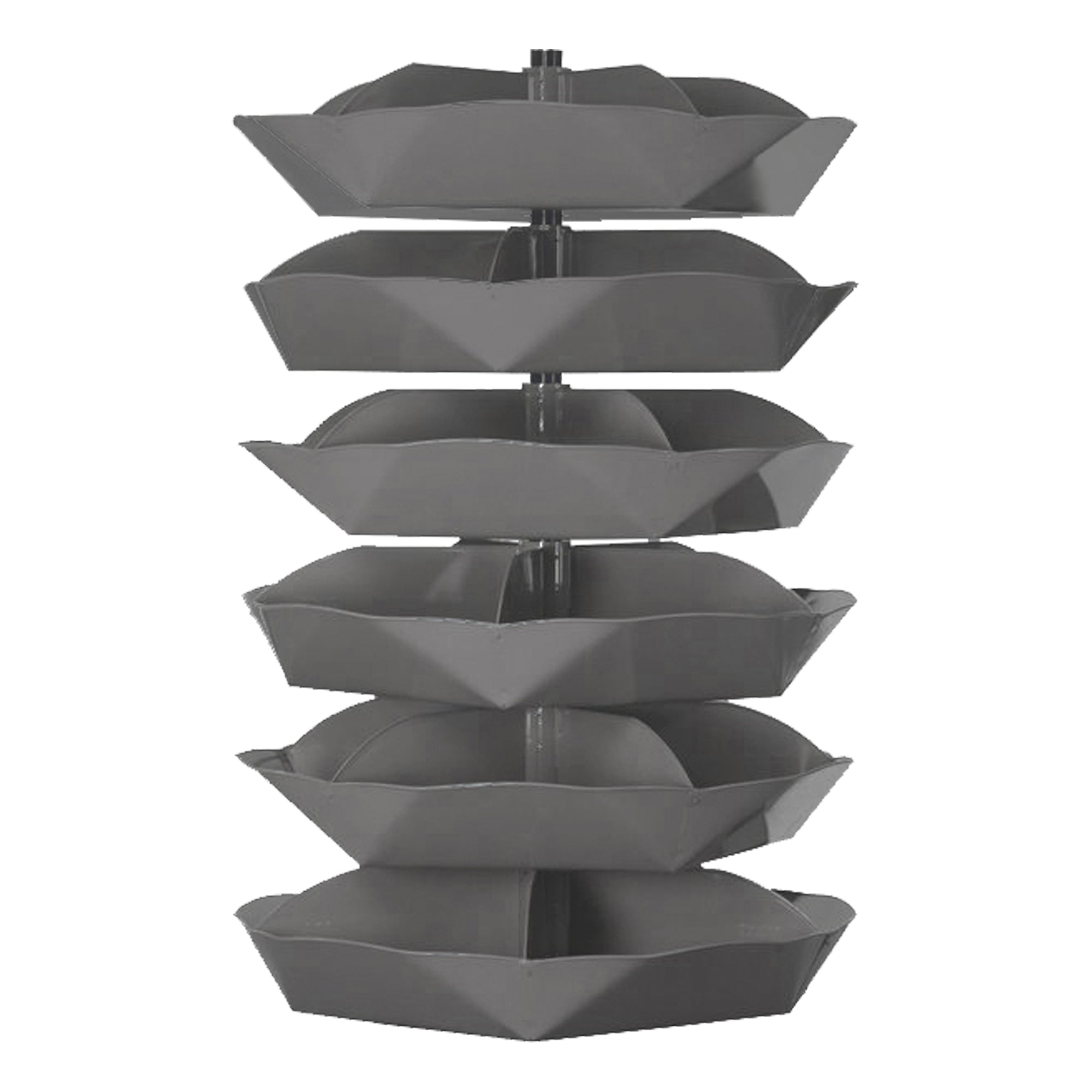 44" Metal Revolving Rotabin with 30 Compartments