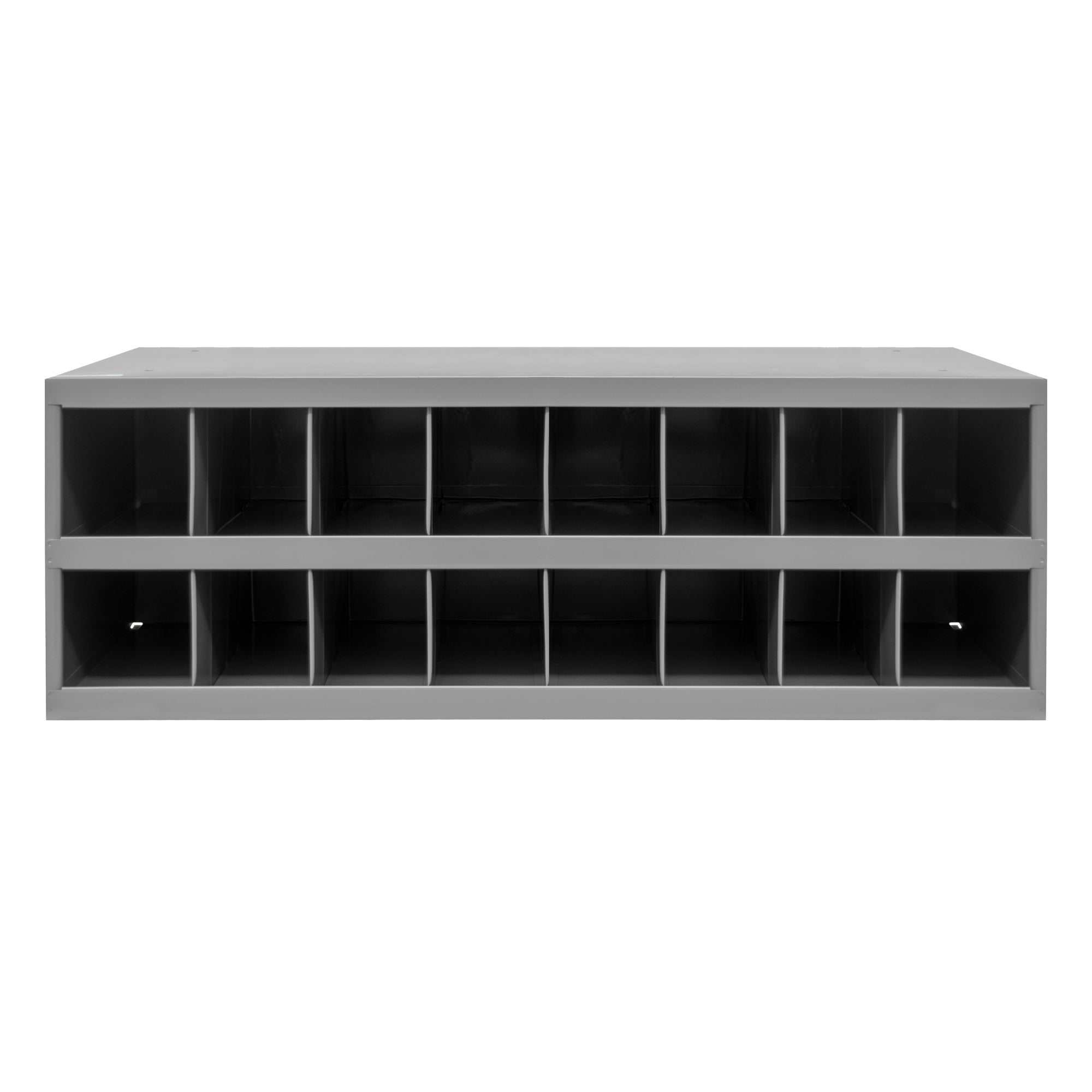 16 Hole Metal Divider Bin 12" Deep