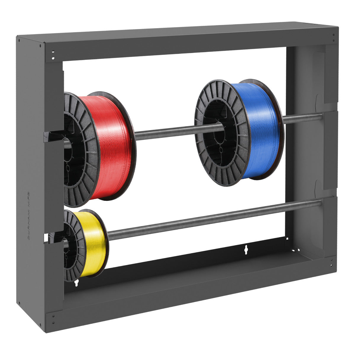 Mountable Metal Wire Spool Rack with 2 Rods