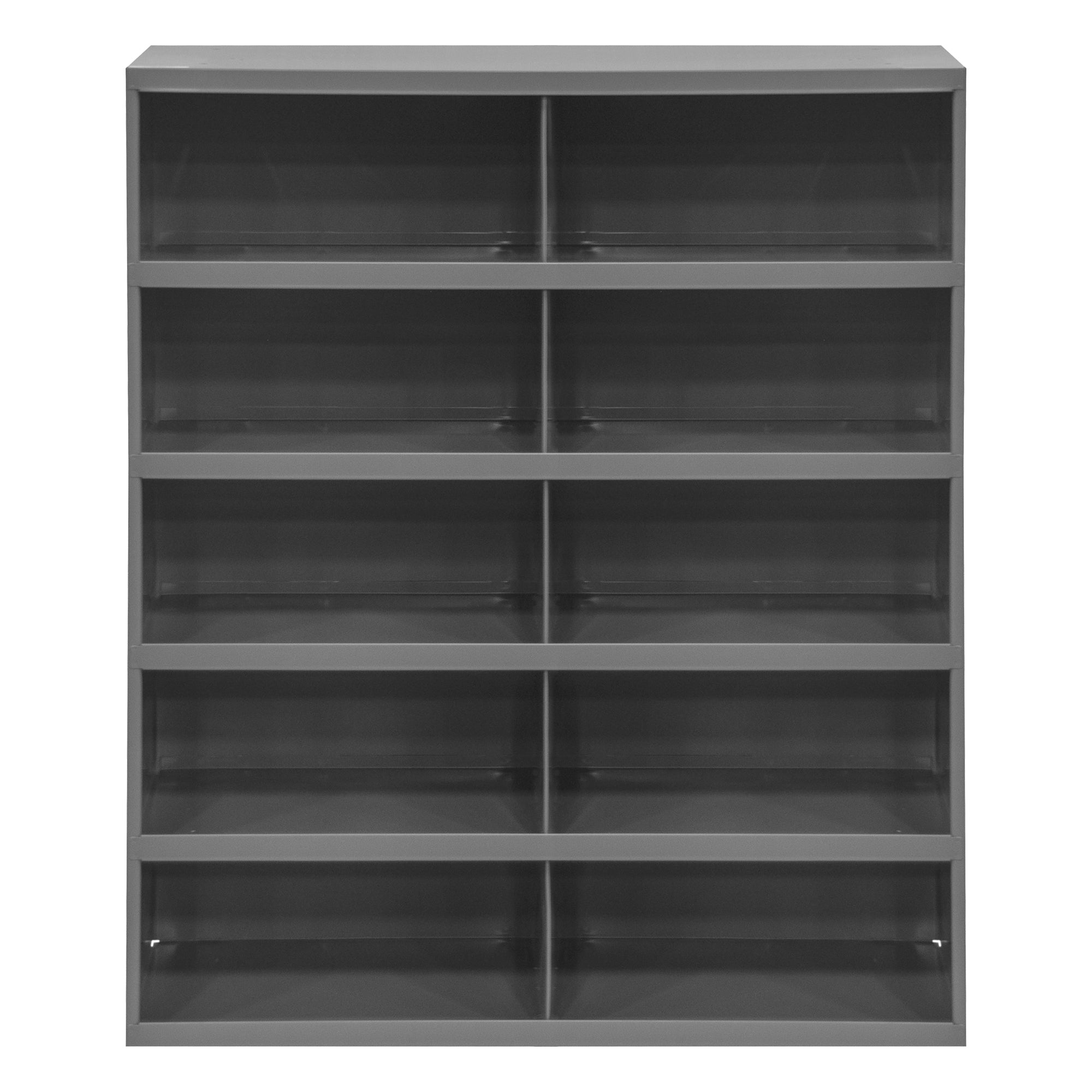 10 Hole Metal Divider Bin 12" Deep