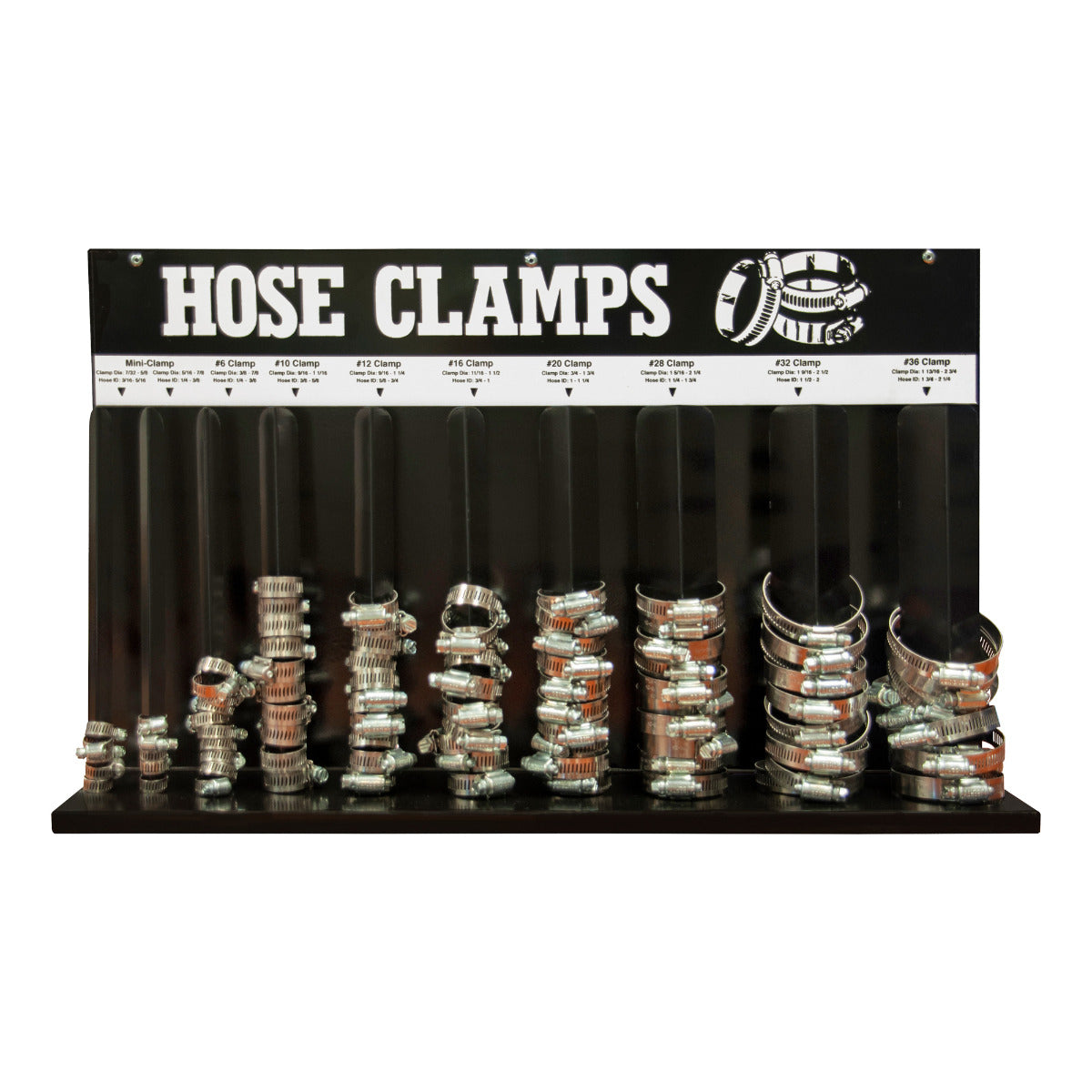 10 Loop Metal Hose Clamp Rack