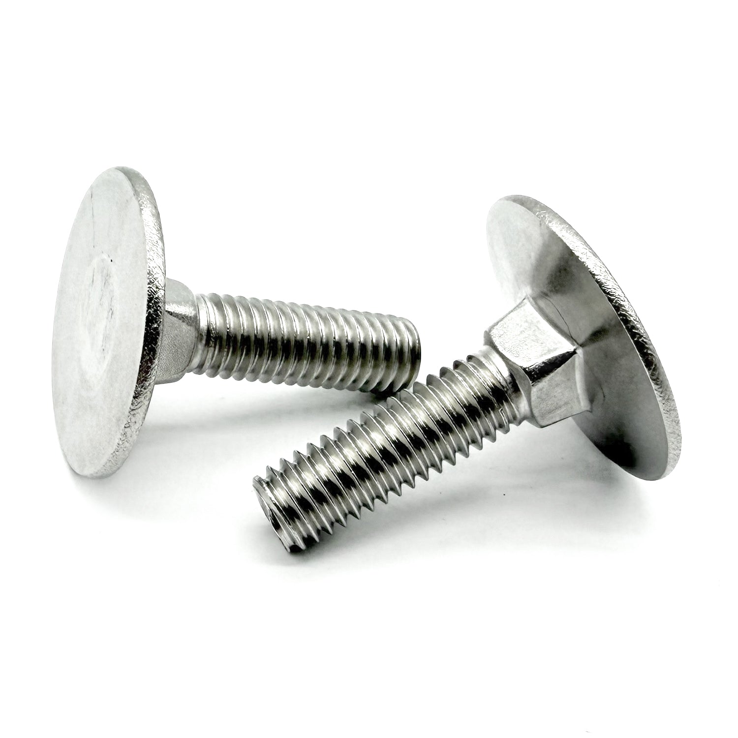 3/8"-16x1-3/4" Stainless Steel Round Head Square Neck Elevator Bolt