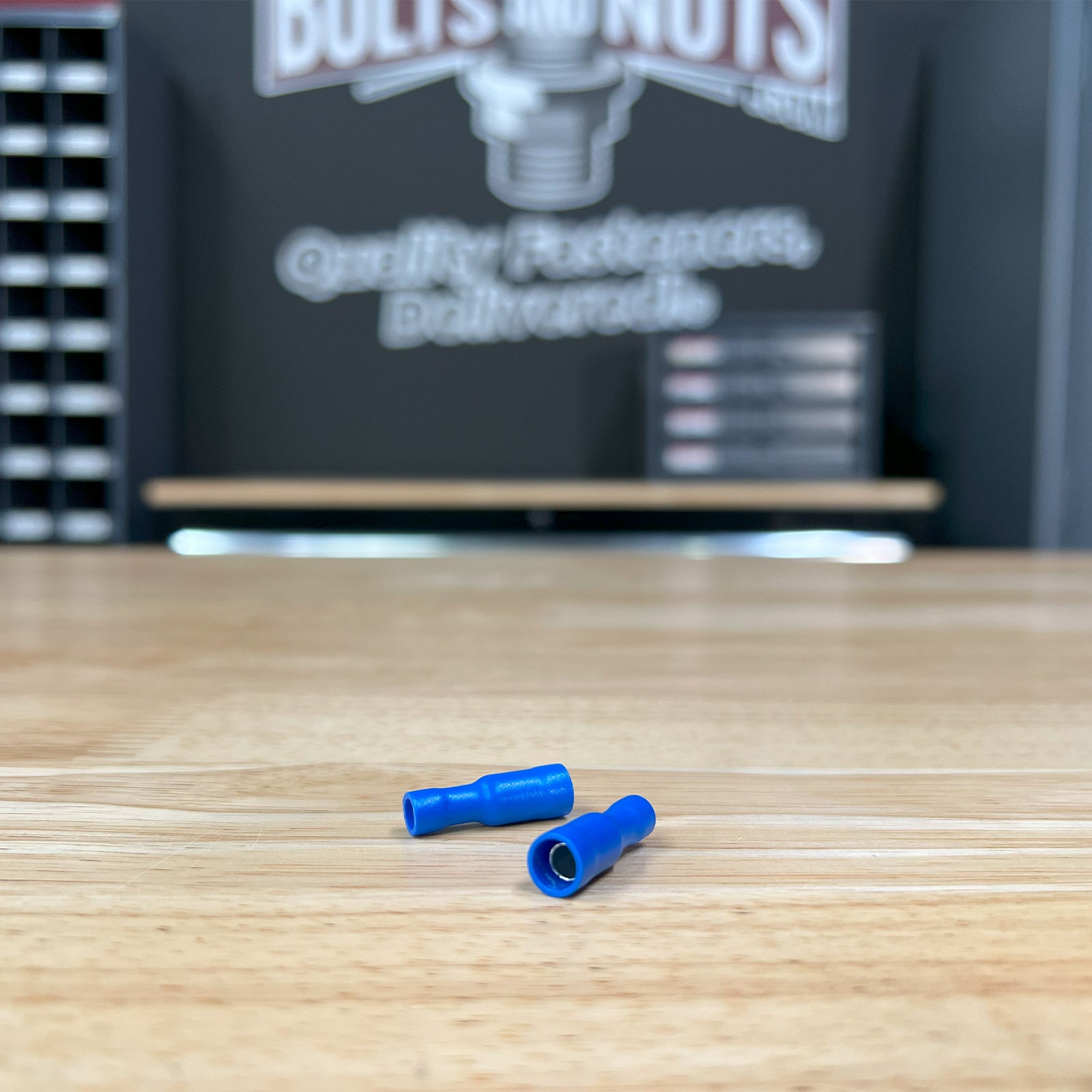 Blue PVC/Vinyl Female Fully Insulated Bullet Crimp Connector, AWG 16-14