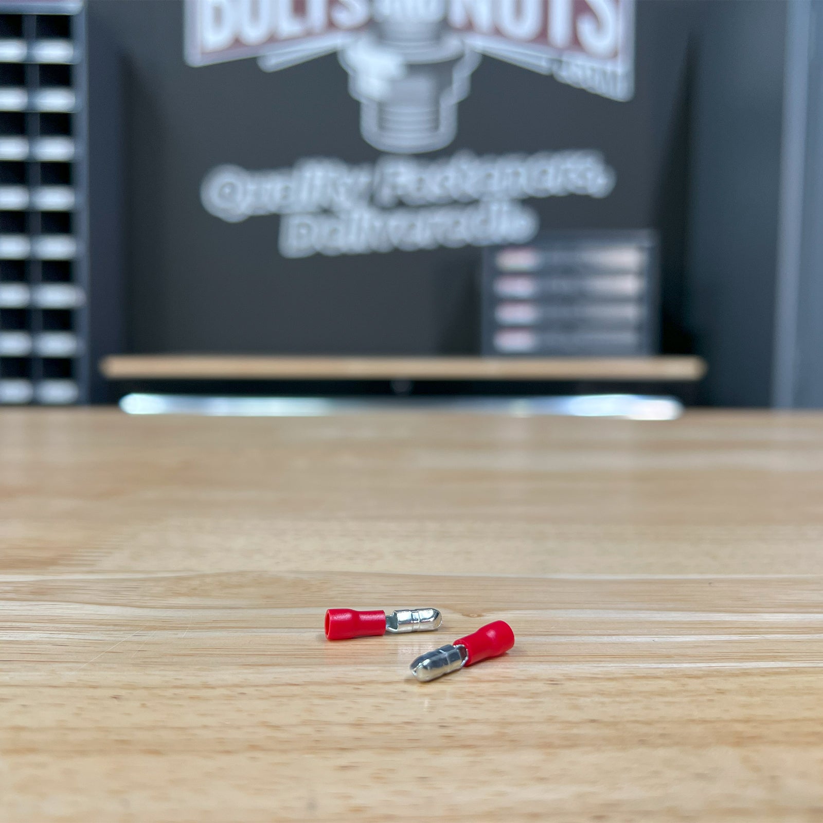 Red PVC/Vinyl Male Bullet Crimp Connector, AWG 22-18