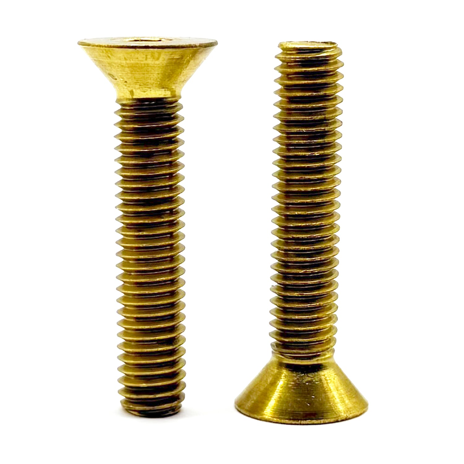#8-32x1/2" Brass Flat Head Socket Cap Screw