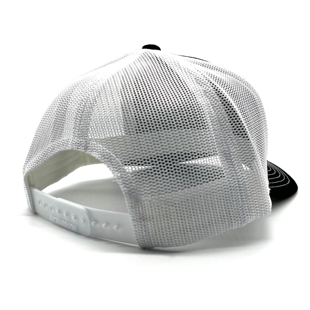Black & White BoltsandNuts.com Adjustable White Patch Logo Hat