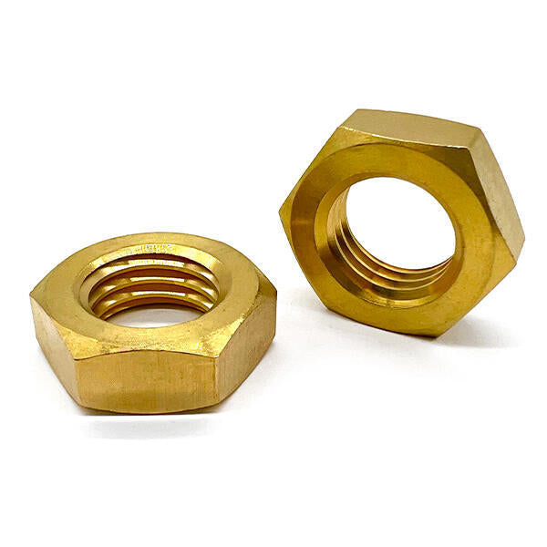 1/4"-28 Brass Hex Jam Nut
