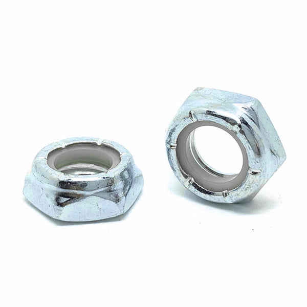 #10-24 Grade A Nylon Insert Hex Jam Nuts Zinc