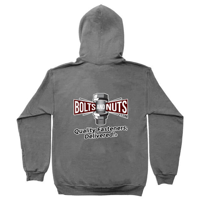 Charcoal Gray BoltsandNuts.com Logo Hoodie