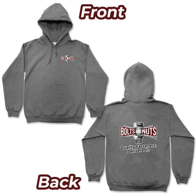 Charcoal Gray BoltsandNuts.com Logo Hoodie