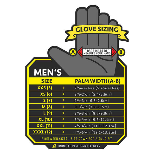 Ironclad Impact Level 1 Gloves Hi-Viz Gloves