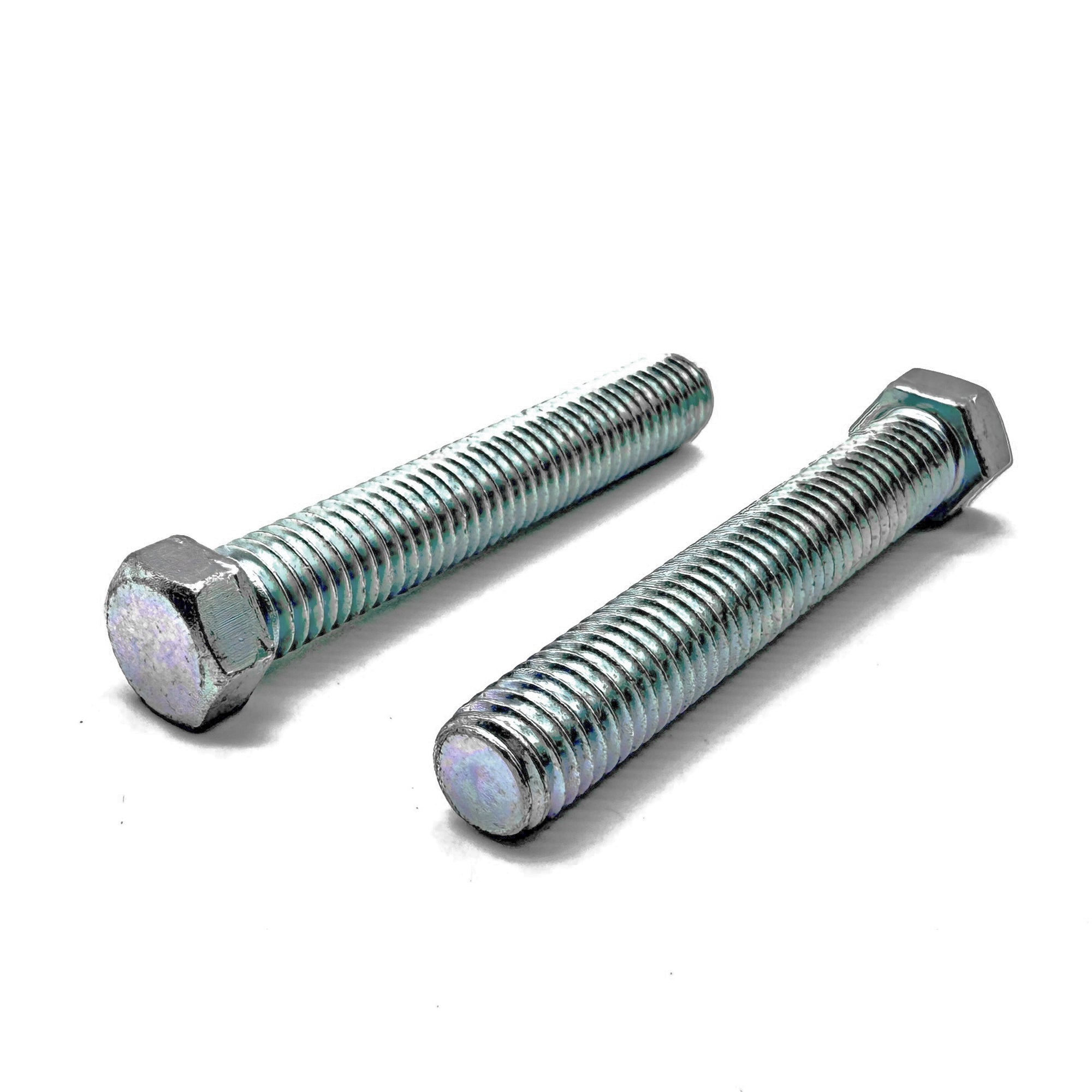 M8-1.25x40 Hex Cap Full Thread Chain Adjuster Bolts Zinc