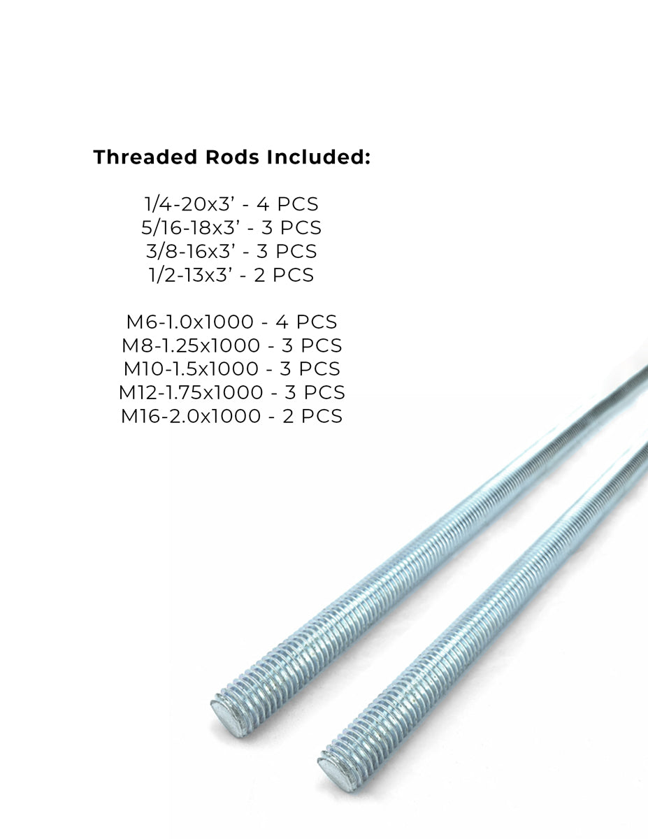 Grade A and Class 4.6 Fully Threaded Rods - 28 PCS
