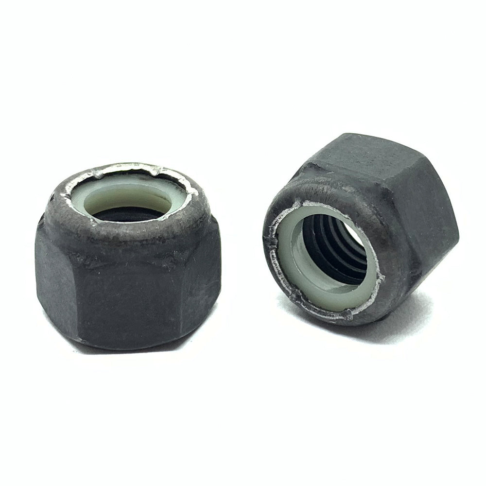 1/4"-28 Grade 8 Hex Nylon Insert Lock Nuts Phos & Oil