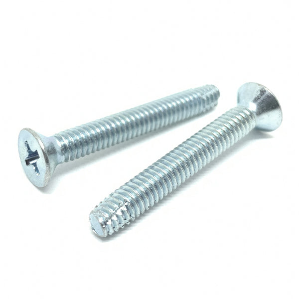 #8-32x1-1/2" Phillips Flat Head Type F Thread Cutting Screws Zinc