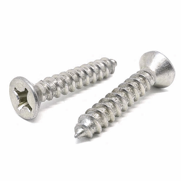 #10-12x2-1/2" 316 Stainless Steel Phillips Flat Head Type A Self Tapping Screws