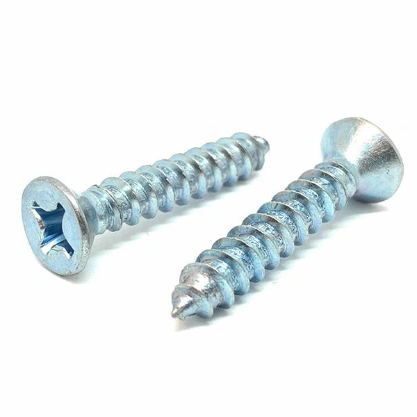 #8x1-1/4" Phillips Flat Head Type AB Self Tapping Sheet Metal Screws Zinc