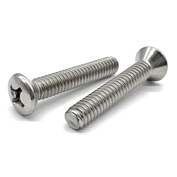 #4-40x1/4" 18-8 Stainless Steel Phillips Oval Head Machine Screws