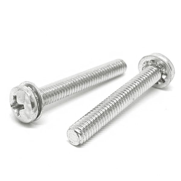 #8-32x1/4" 410 Stainless Steel Internal Tooth Sems Phillips Pan Head Machine Screws