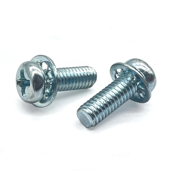 #8-32x1-1/4" Internal Tooth Sems Phillips Pan Head Machine Screws Zinc