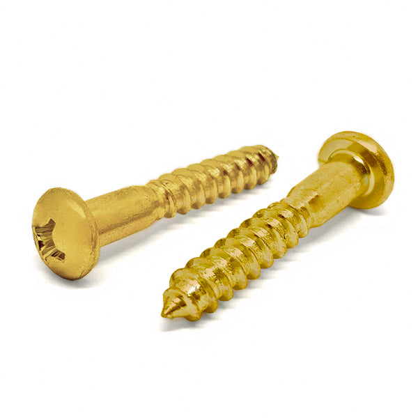 #6x1" Brass Phillips Round Head Wood Screws