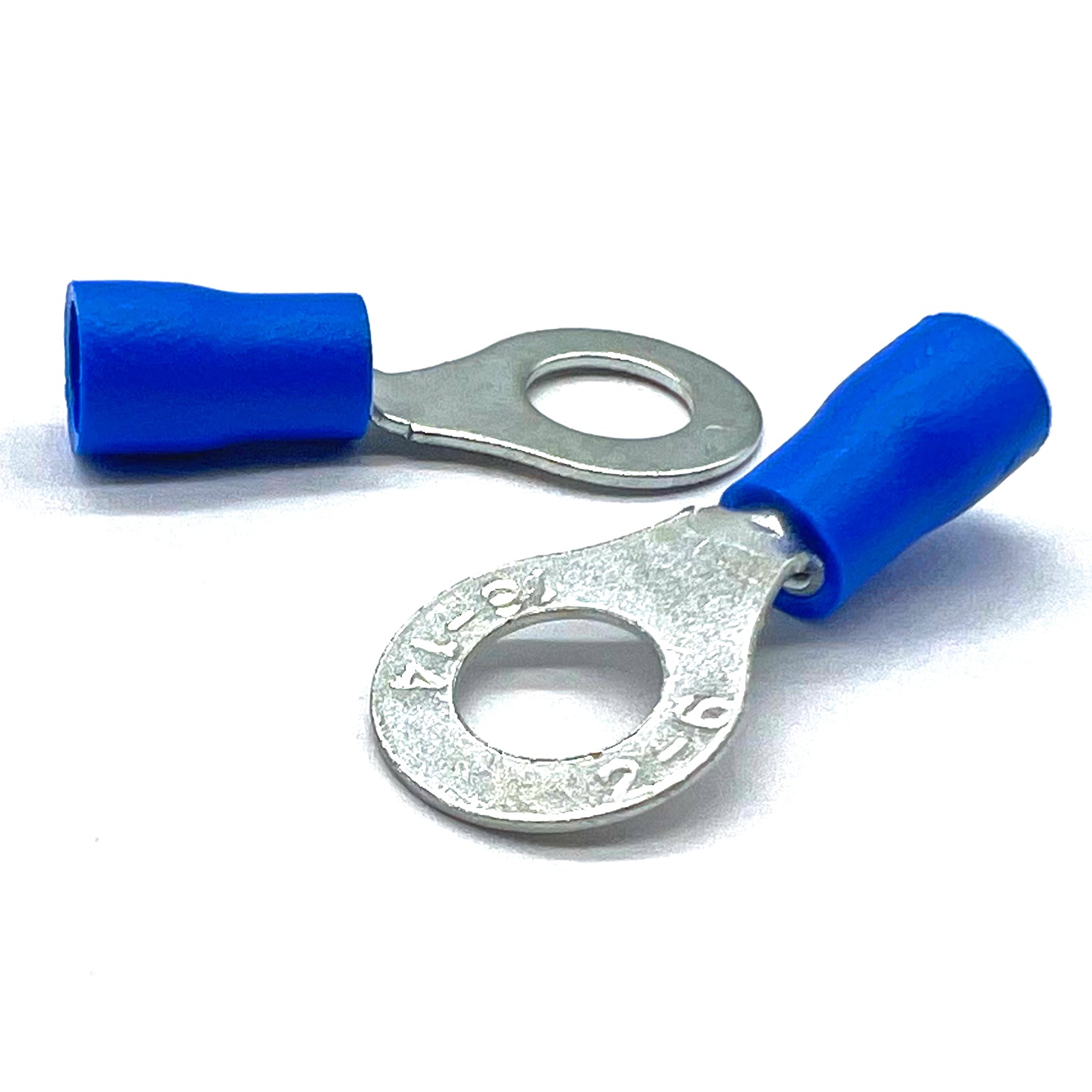 Blue PVC/Vinyl 5/16" Diameter Ring Crimp Connector, AWG 16-14