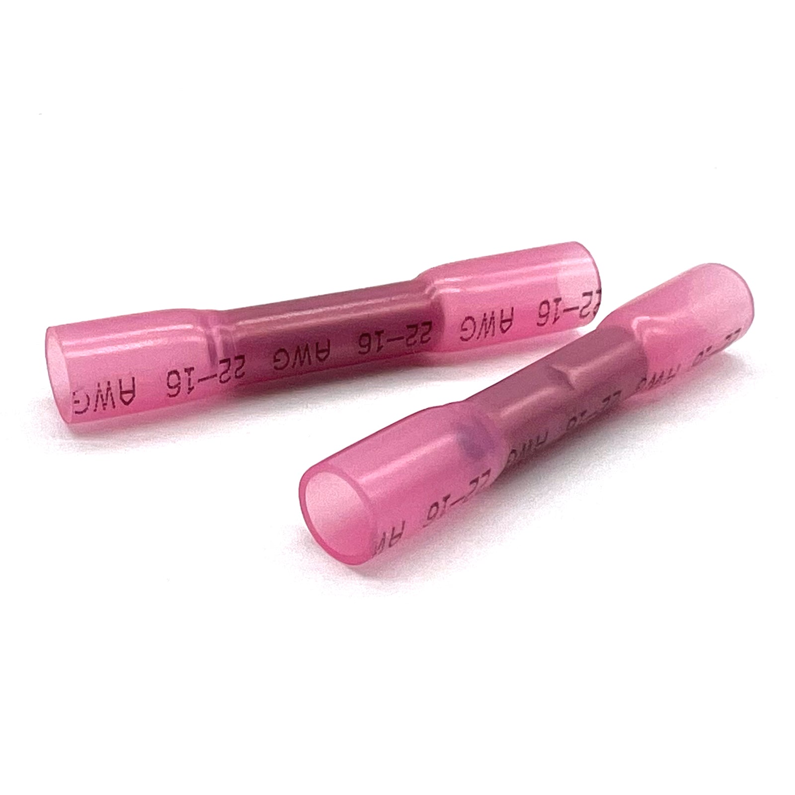 Red Heat Shrink Marine Grade Butt Connectors, AWG 22-16