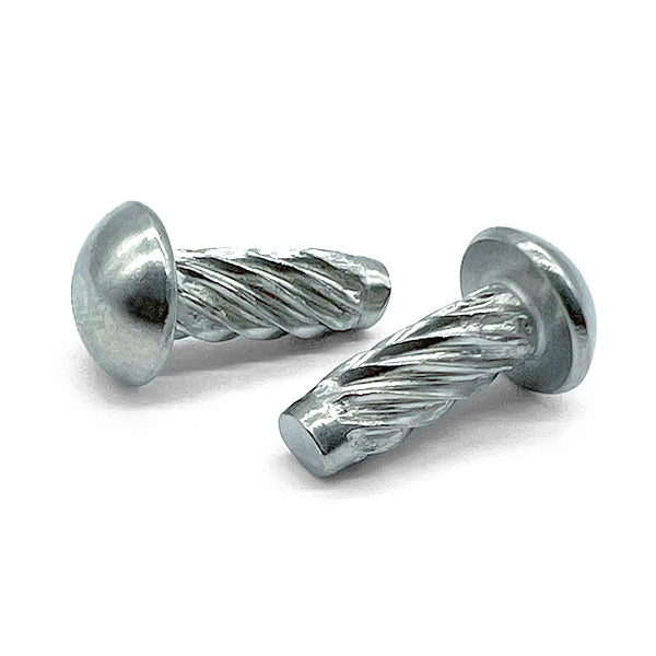 #6x3/8" Metallic Round Head Type U Drive Screws Zinc Clear