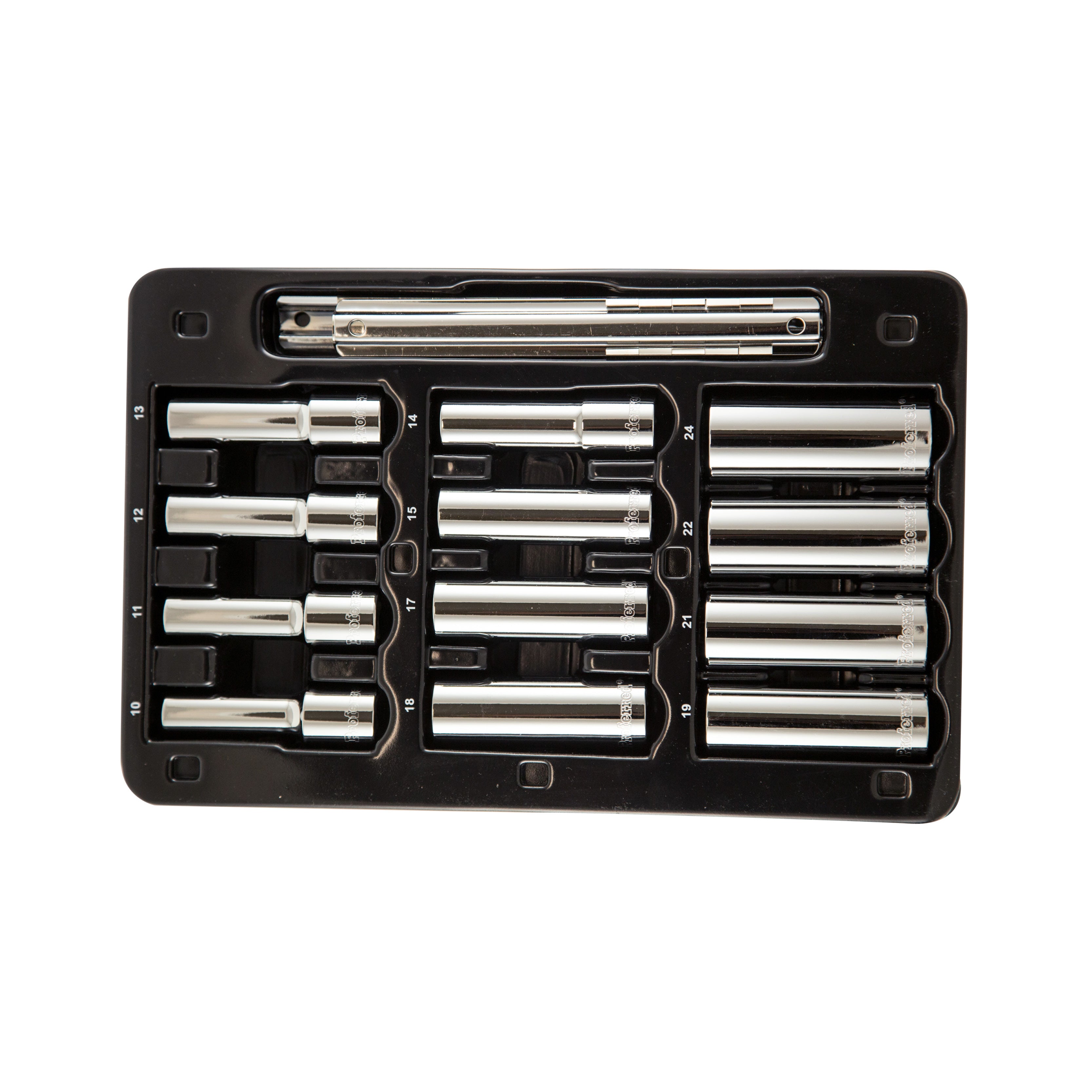 12 Piece Proferred 12 Point Deep Standard Metric Socket Set (1/2" Drive)