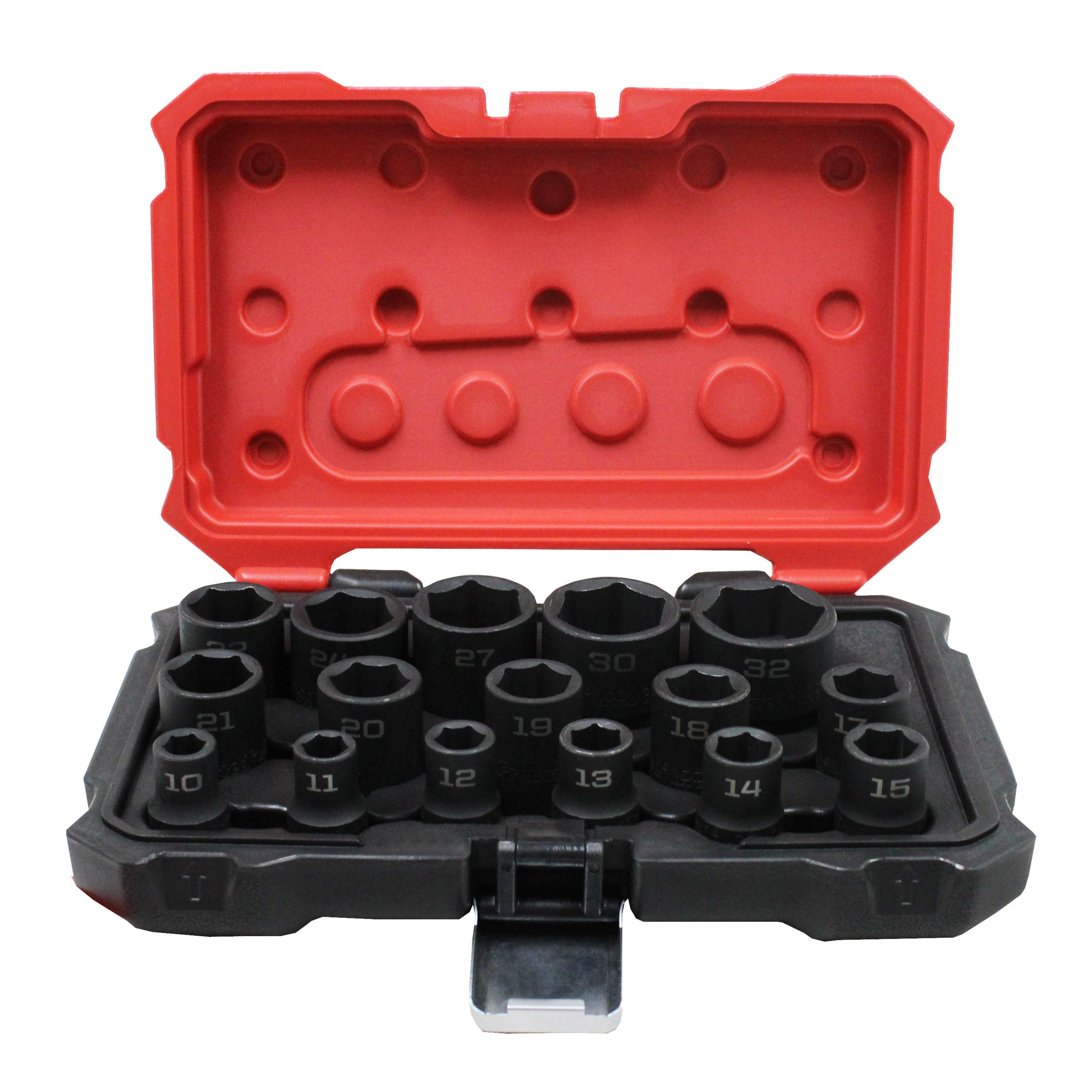 16 Piece Proferred 6 Point Impact Standard Metric Socket Set (1/2" Drive)