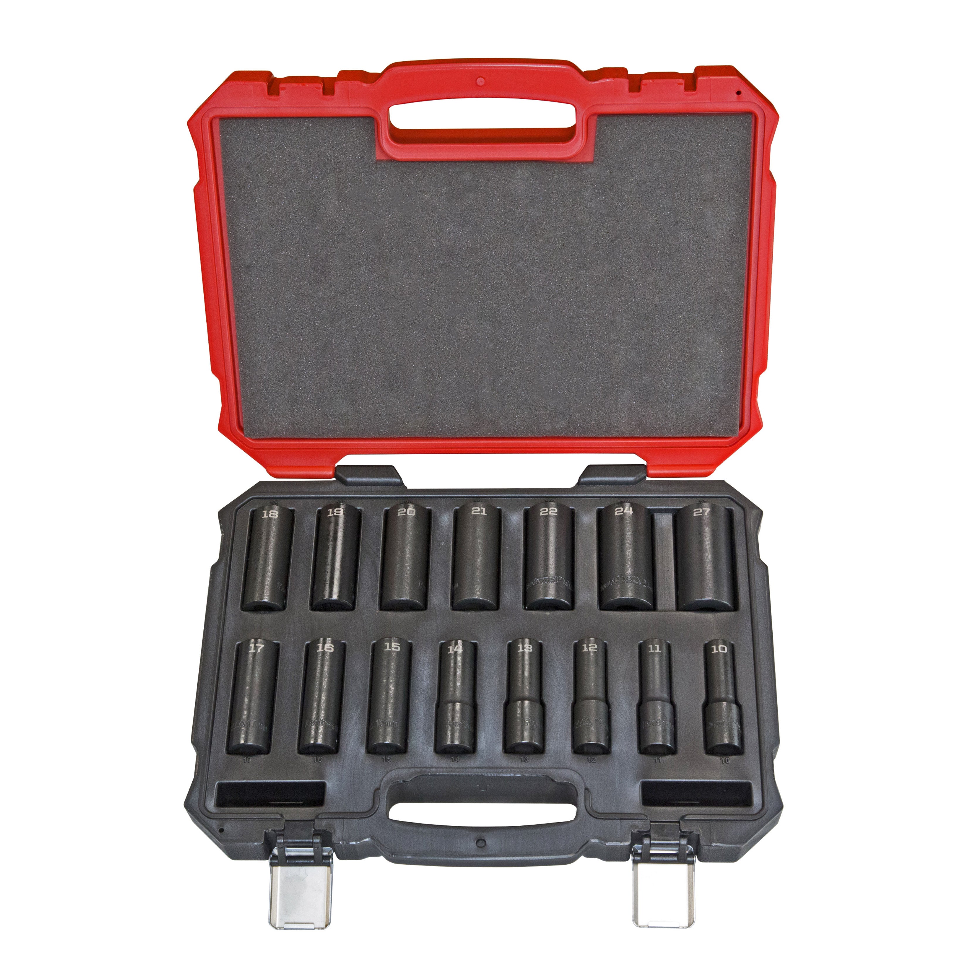 15 Piece Proferred 6 Point Deep Impact Standard Metric Socket Set (1/2" Drive)