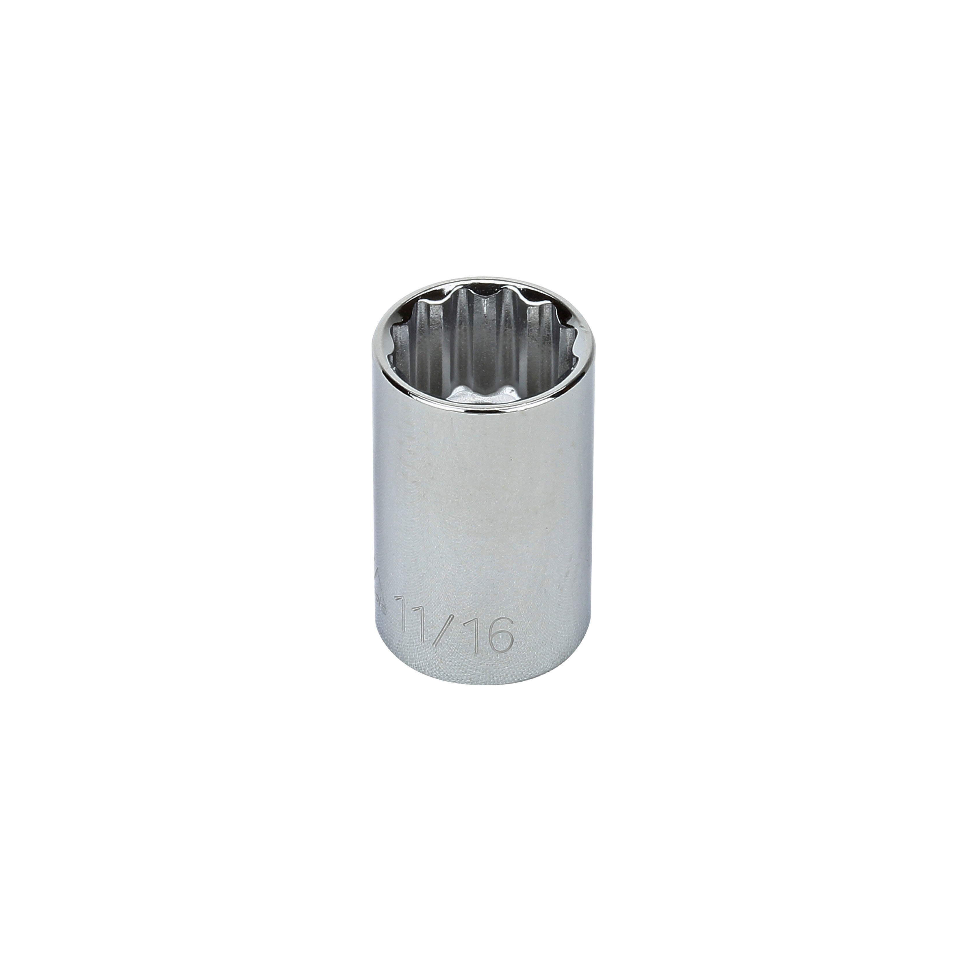 11/16" - 1/2" Drive 12 Point Inch Socket