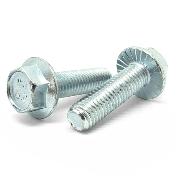 F8 2点 M8-1.25x16 Class 8.8 Hex Serrated Flange Bolts Zinc Clear
