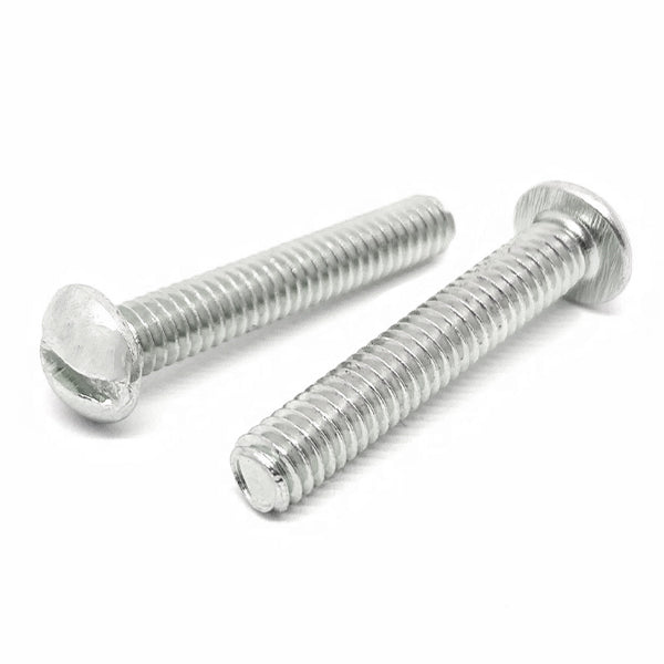 #6-32x1" Stainless Steel Slotted Round Head Machine Screws Steel